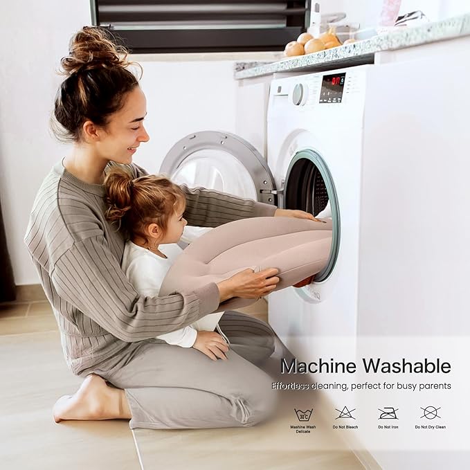 Baby Lounger for Newborn: Skin-Friendly & Breathable for 0-12 Months Infant Tummy Time Playtime & Diaper Changes - Portable & Lightweight Cushion for New Parents