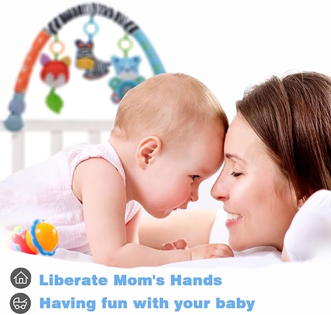 Pau1Hami1ton Baby Stroller Arch Toys, Car Seat Toys,Baby Gifts.S-19(Zebra-1)