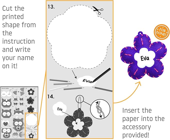 C.S. Kids Magic World DIY Personalised Sewing Kit - Puppy |Frist Sewing Arts & Crafts Gifts | Educational Sewing Kit for Kids | Sew Your Own (Safety Needle & Instruction Included)