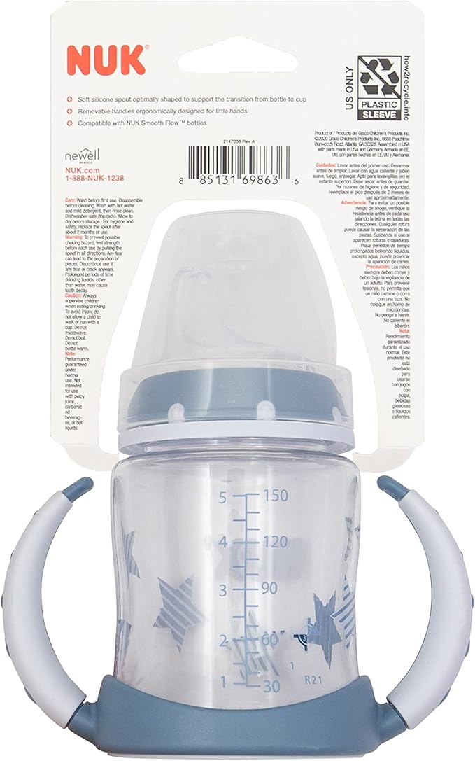 NUK Small Learner Tritan Cup, 5 oz, 6+ Months – BPA Free, Spill Proof Sippy Cup