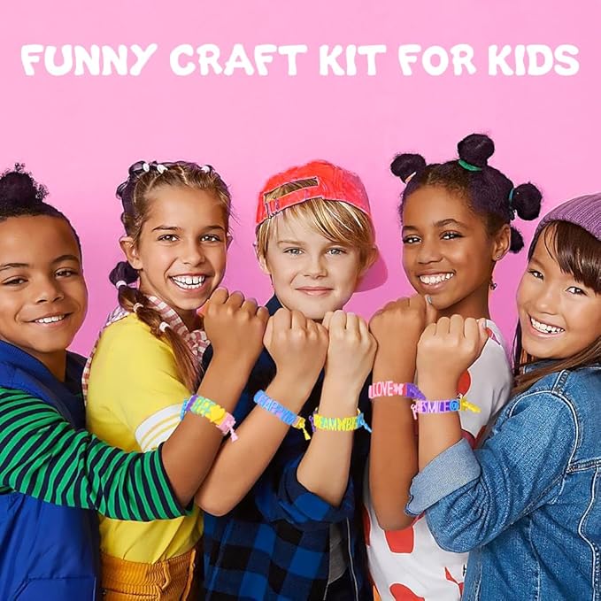 Friendship Bracelet Making Kit for Girls, Art & Craft Kits for Kids, DIY Jewelry Making with Charm & Stickers, Birthday Gifts for Ages 5-12, Toys for Ages 5, 6, 7, 8, 9, 10, 11, 12 Years Old