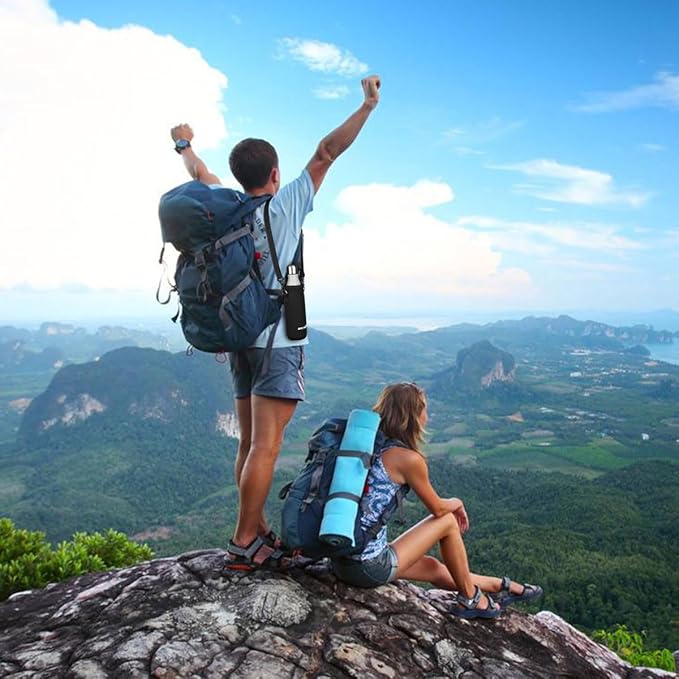 RICHEN Neoprene Water Bottle Carrier Bag with Adjustable Shoulder Strap,Insulated Water Bottle Cover for Stainless Steel/Glass/Plastic Bottles