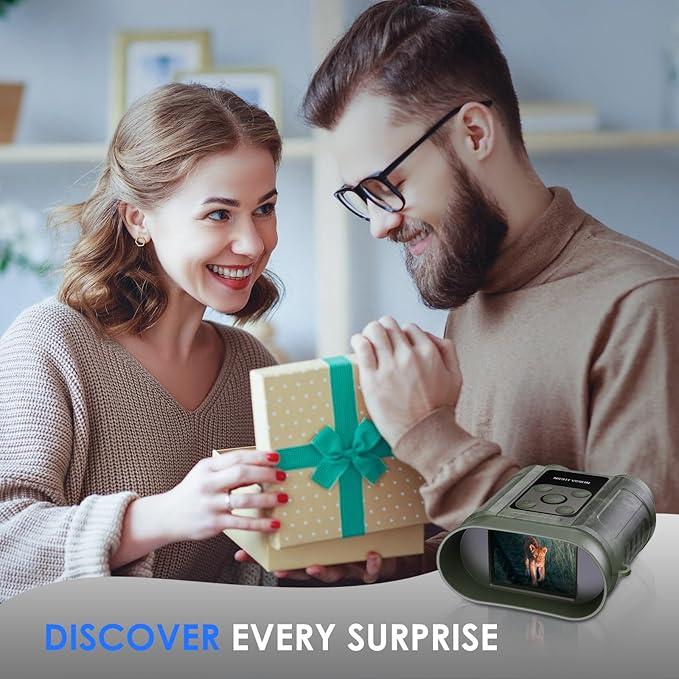 Night Vision Goggles,Compact Night Vision Binoculars,32GB Card Included, Photo/Video Capture,Outdoor Tools for Education, Wildlife Watching,Gifts for Boy, Gifts for Men, Gifts for Father(Green)