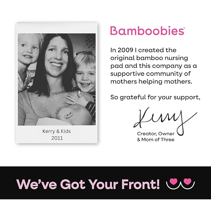 Bamboobies Ultra-Soft Velour Nursing Pads – Reusable, Washable & Leak-Proof – 2 Ultra-Thin and 2 Overnight Pads for Breastfeeding