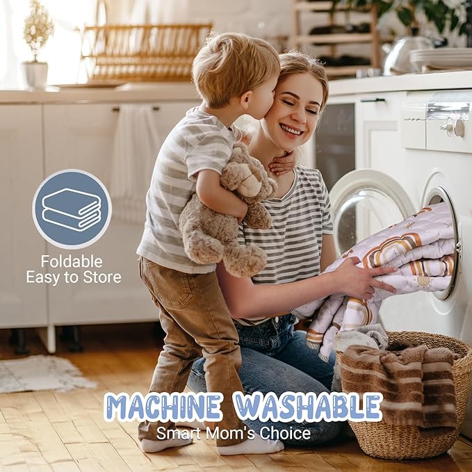 Boho Rainbow Baby Play Mat 50" X 50" Playpen Mat Thicken One-Piece Baby Crawling Mat Non-Slip Cushioned Baby Floor Mat Activity Playmats for Infants, Babies, Toddlers (50X50, Letters+Number)