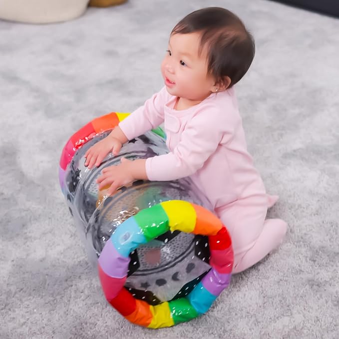 The Peanutshell Inflatable Tummy Time Roller - Crawling Toys for Babies, Soft & Supportive Baby Tummy Time Roller, Water-Friendly Crawling Toys for 6-12 Months - Montessori