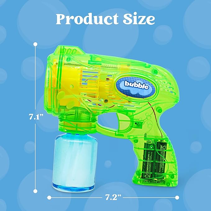 JOYIN 2 Bubble Guns Blaster Kit with 2 Solution for Kids, Automatic Bubble Maker Blower Machine for Party Favors, Birthday, Outdoor & Indoor Activity, Summer Toy