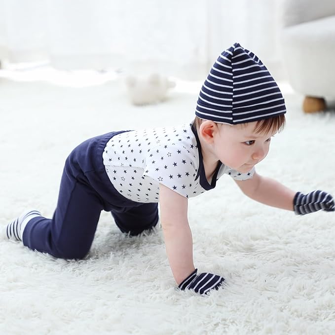 Baby Bodysuit and Pant Set 10-pcs Cotton Soft Newborn Boy Girl Clothes Outfits