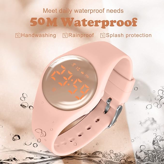 Kids Watches for Girls Boys Digital Sport Watch with Step Counter Pedometer Vibration Alarm Clock, No App Waterproof Fitness Tracker Kids Watch Boys Girls Teens Students Ages 5-16