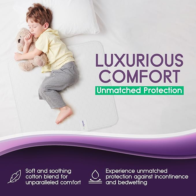 Incontinence Bed Pads - 4 Pack Reusable Waterproof Sofa, Mattress Protectors - Highly Absorbent, Machine Washable - for Children, Pets and Seniors - Assorted Colors (36" x 42" - 4 Pack - Multi Color)