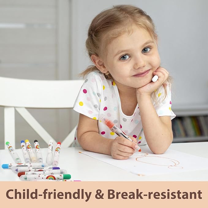 Lebze 12 Colors Toddler Crayons, Non Toxic Silky, Jumbo Washable Baby Coloring Tool, Large Size for Kids and Children, Safe Art School Supplies for Boys & Girls Flower Monaco