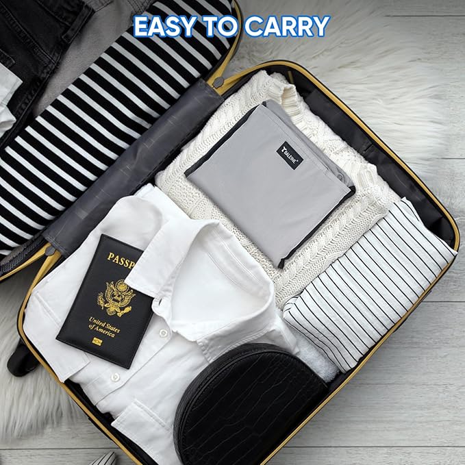 BALEINE 120L Laundry Bag Backpack, 900D Oxford Fabric Large Travel Laundry Bags with Shoulder Straps and 2 Mesh Pockets for College Dorm, Apartment, Laundromat (Gray, 120L)