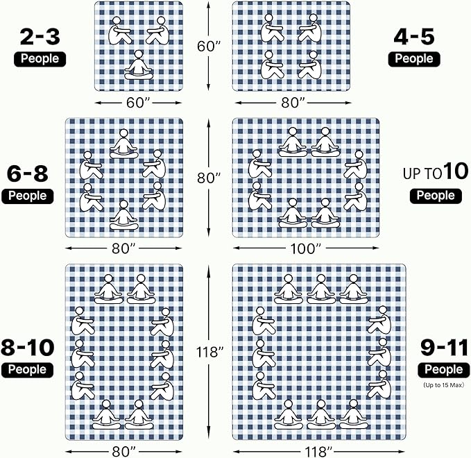 TigeJoy Extra Large Picnic Blanket Waterproof Foldable 60''x80'', Outdoor Picnic Mat Beach Blanket Sandproof for Park, Grass, Travel, Hiking, Camping Essentials, Gingham Picnic Blanket