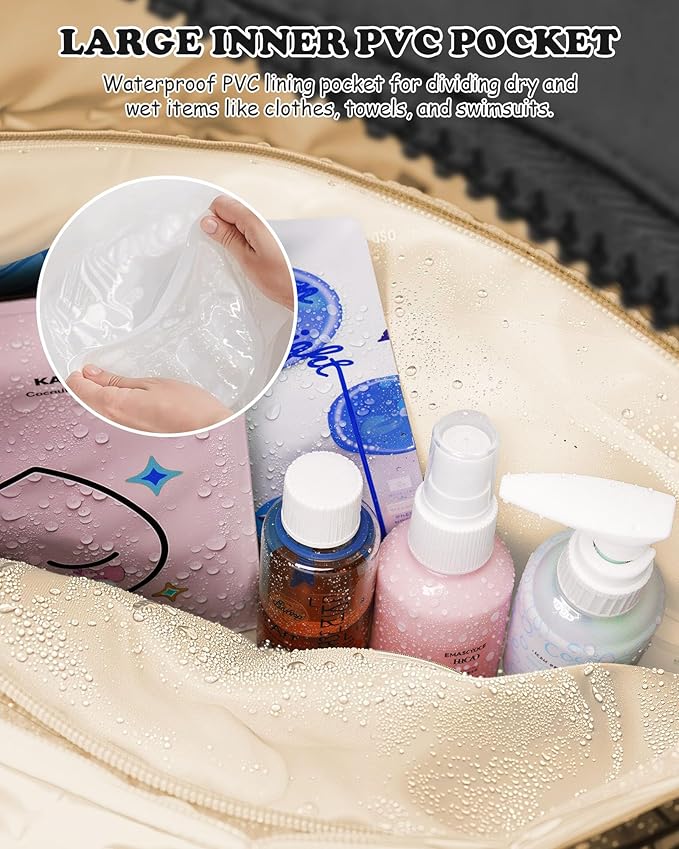 Women Duffle Bag with Initial, Personal Item Travel Bags,Friend Daughter Graduation Gifts-Gym Bag with Wet Pocket,Lightweight Travel Bags Personalized Tote with Makeup Pouch