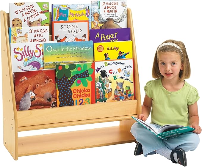 Angeles Value Line Book Display, Classroom Organization, Kids Bookshelf, Assembly Required, 29" L x 10" W x 30" H