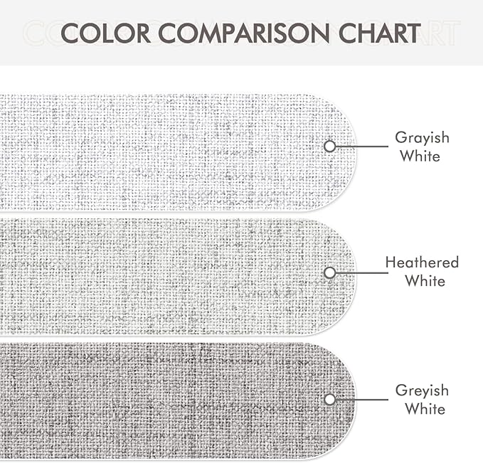 MIULEE Linen Blackout Curtains for Bedroom Solid 100% Blackout Thermal Insulated Grayish White Curtains Grommet Room Darkening Curtains/Drapes for Living Room 42x84 Inch (2 Panels)