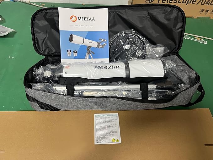 Telescope, Telescope for Adults High Powered, 80mm Aperture 600mm Portable Refractor Telescopes for Astronomy Beginners Fully Multi-Coated Optic High Transmission with Phone Adapter & Carry Bag