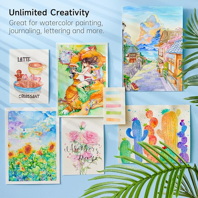 Shuttle Art Watercolor Paint Set, 36 Colors Watercolor Paint in Tubes (12ml Each) with 3 Brushes, Rich Pigment, Easy to Blend, Perfect for Kids, Artists, Beginners, Students