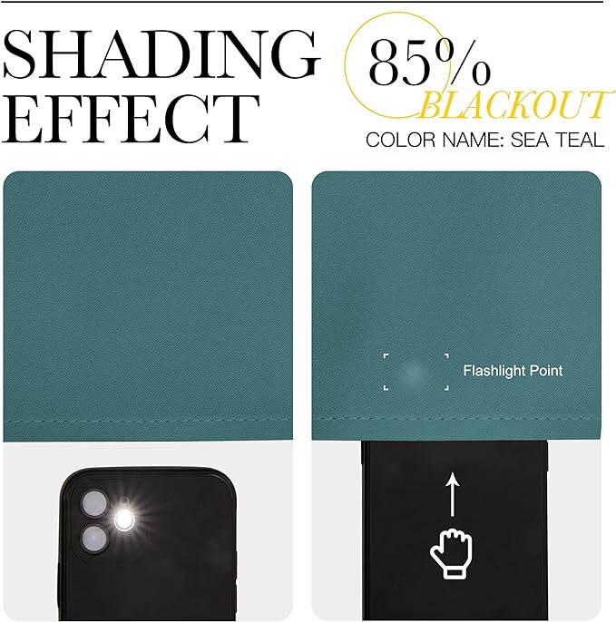 NICETOWN Sea Teal Blackout Bedroom Curtains 96 inches Long, Grommet Thermal Insulated Room Darkening Window Treatments Sound Reducing for Living Room, W46 x L96, 2 Panels