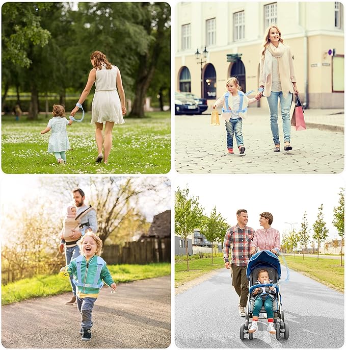 Toddler Leash for Walking, Toddler Safety Harnesses Leashes, Safety Harness with Lock for Kids, Anti Lost Wrist Link for Toddlers ,Upgrade with Reflective Tape Liner(6.5ft)for Kids