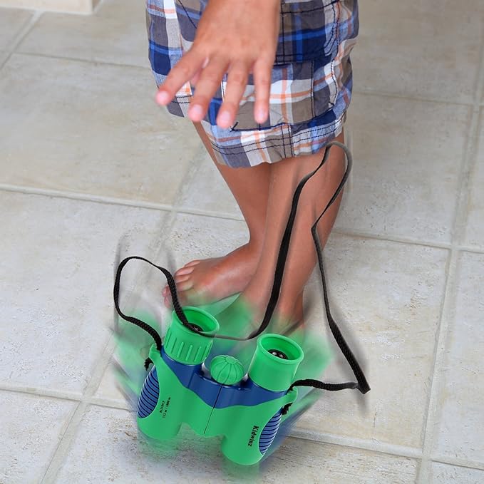 Original Compact 8x21 Kids Binoculars Set - High Resolution Real Optics - Shock Proof - Bird Watching - Presents for Kids - Children Gifts - Boys and Girls - Outdoor Play - Hunting - Camping