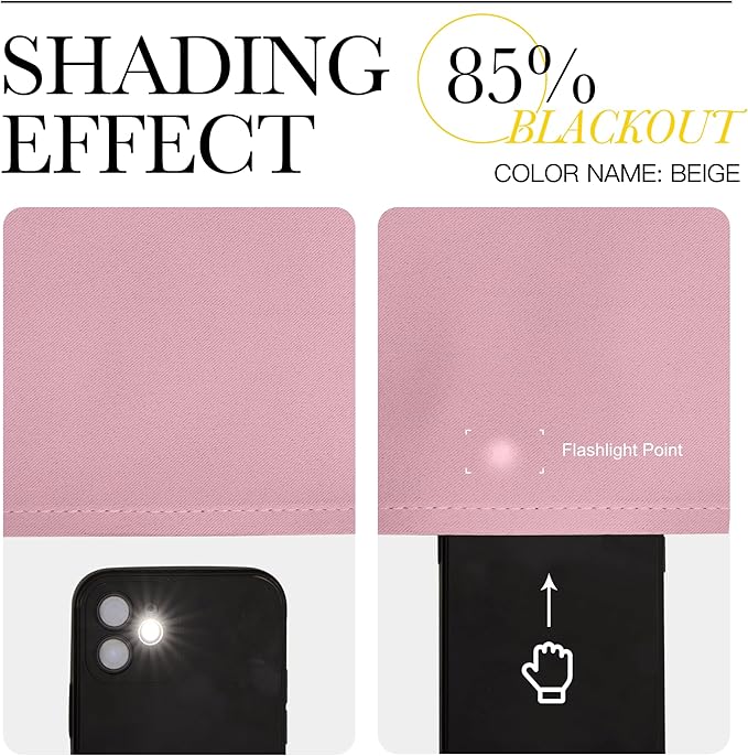 NICETOWN Crystal Pink Blackout Curtains for Living Room, Grommet Thermal Insulated Window Drapes Room Divider Blinds Sound Reducing for Living Room, W46 x L102, 2 Pieces