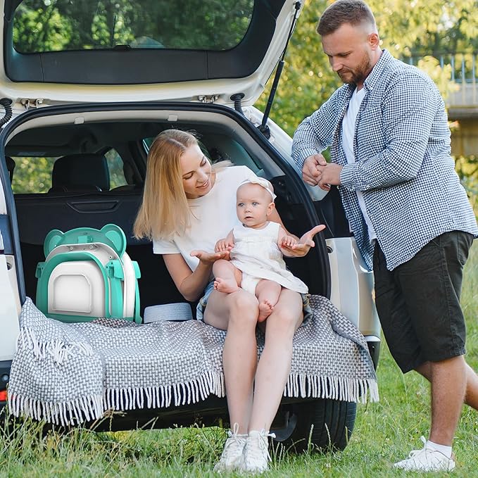 TPN Collapsible Baby Bathtub, Baby Bath Tub with Soft Cushion & Real-Time Thermometer, Baby Bathtub Infant to Toddler Tub (0-36 Months), Portable Newborn Travel Bath tub