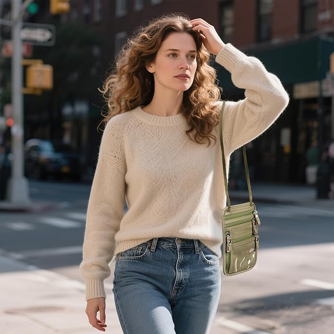 Neck Wallet - Rfid Wallet Women - passport holder for travel - Travel Wallet Passport Holder For Travel Women - 10.3x6.8inch (Sapphire Green)