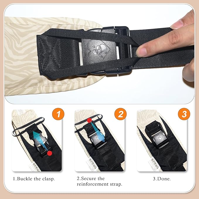 Baby Carrier Newborn to Toddler-Adjustable Baby Sling Carrier,Toddler Carrier for 25-60lbs,Comfortable Baby Sling for Hands-Free Carrying (Beige Zebra Print)