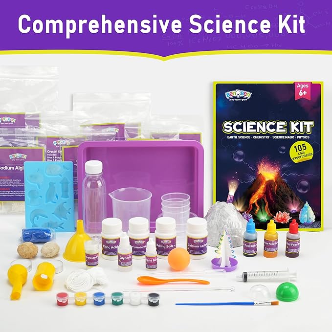 BenBen Science Kits for Kids Age 8-12, 105 Experiments Educational Toy, STEM Toys for 6 7 8 Year Old Boys Girls Birthday Gift, Science Kits for Kids Age 5-7, Chemistry Set for Homeschooling