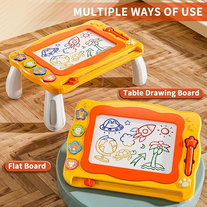 NIPLOOW Magnetic Drawing Board for Kids 3 4 5 6 Years Old Girl Boy, Writing Painting Magnet Doodle Pad Early Educational Learning Kids Toys for Toddlers Birthday Christmas Gifts