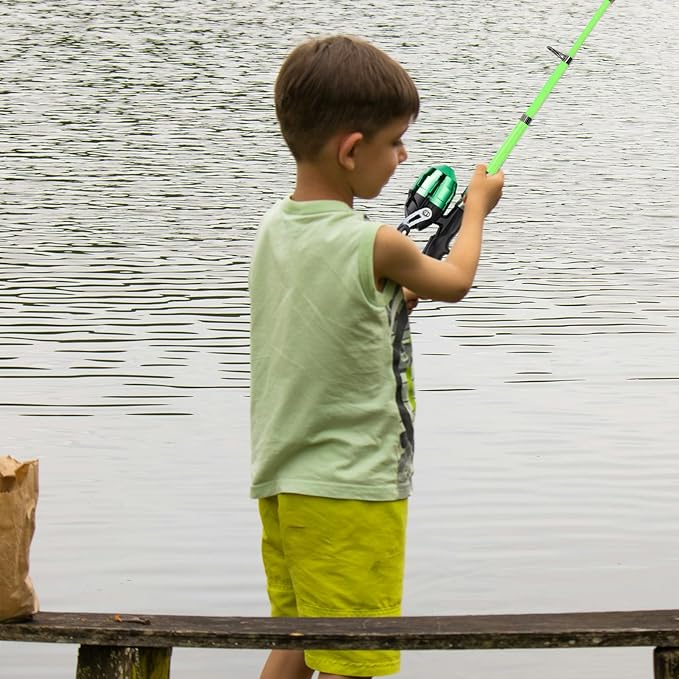 Kids Fishing Pole, Portable Telescopic Kids Fishing Poles for Boys and Girls, Fishing Rod and Reel Combo Kit with Tackle Box, and Fishing Net, Best Fishing Pole for Toddler Youth