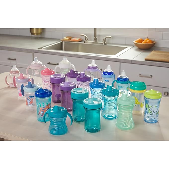 NUK Learner Cup, 10 oz, 2 Pack, 8+ Months – BPA Free, Spill Proof Sippy Cup