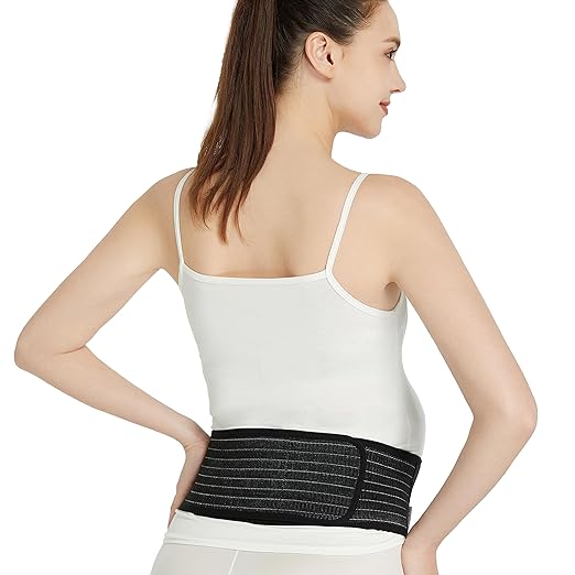 NeoTech Care Adjustable Maternity Belt - Light and Breathable Pregnancy Belly Support Band for Pregnant Women (Black, Regular Size)