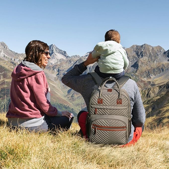 Diaper Bag Backpack Tote for Women Large Capacity, Baby Bag with Insulated Pockets Multifunctional Diaper Bags For Baby Girl Boy Waterproof Baby Bags For Boys Girls Maternity Bag khaki Brown