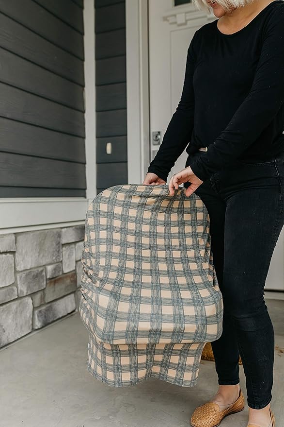 Copper Pearl Multi-Use Cover: Car Seat Covers, Nursing Cover, and Stroller Cover for Sun - Stretchy Fabric, All-Season Use, Stylish Designs, Easy Access for Moms - Billy