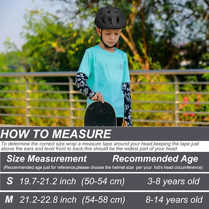 Kids Bike Helmet,2 Sizes Adjustable for Youth Child Boys & Girls Ages 3-5-8-14,Ventilation and Multi-Sport for Bicycle Scooter Skate