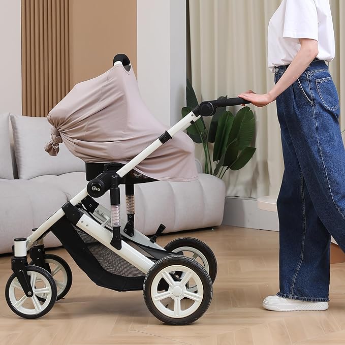 Multi-use Nursing Cover for Breastfeeding, 360°Full Coverage Nursing Poncho, Rayon Soft & Breathable Breastfeeding Cover up (Smooth Rayon, Warm Taupe)