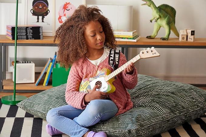 Beatles + Loog Mini Acoustic Guitar for Kids Toddler Children Ages 3+