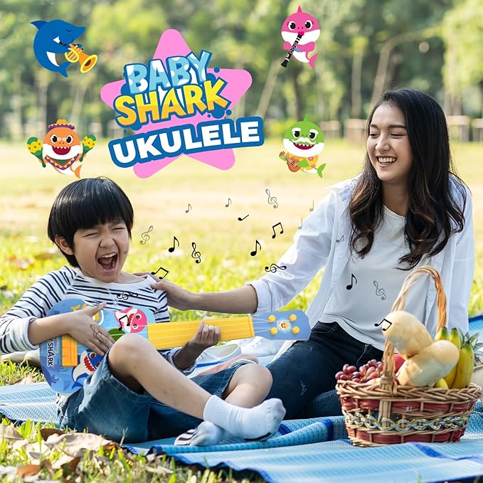Baby Shark Kids Ukulele Musical Toys for Toddlers Party Guitar Ukulele Gift Play Instrument for Kids Boys Girls My First Musical Toy for Children