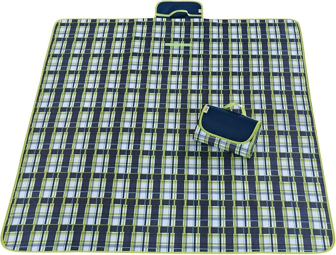 Picnic Blanket Beach Mat Extra Large Sandproof Waterproof Camping Blanket Portable Travel Blanket Play Mat for Outdoor Indoor Family Women Men Kids Beach BBQ Park Grass, 79"x57"