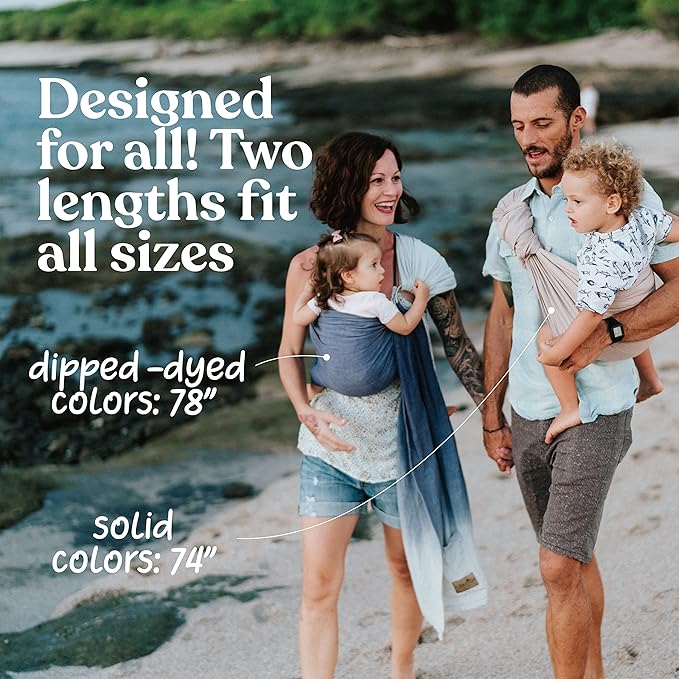 Nalakai Luxury Ring Sling Baby Carrier, Soft Linen Blend Baby Sling, Baby Wrap, Wear Your Little One Close to Your Heart, Comfort, Style