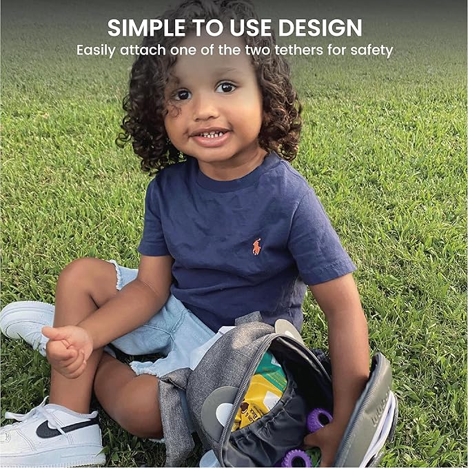 Lulyboo Toddler Backpack Leash - Baby Walking Harness & Anti-Lost Wrist Tether - Kids Backpack 5 Storage Pockets and 2 Adjustable Child Leashes for Kids 1, 2,3,4,5,6,7 Years Old - Ultra-Soft - Panda