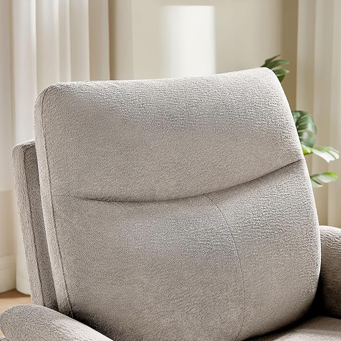 Power Recliner Chair Swivel Glider, Electric Rocking Recliner Chairs with USB and Type-C Ports, Nursery Chair Recliner for Living Room, Bedroom, Apartment(Camel)