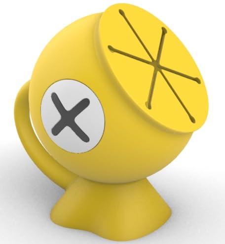 Li&Zhao Toddler Snack Cups - Baby Snack Containers Silicone Snack Cups for Toddlers Spill Proof Baby Food Catcher for Toddlers and Babies(Yellow)