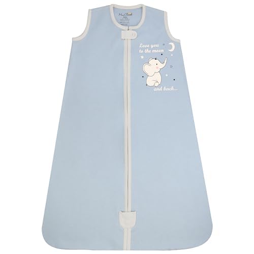 Baby Sleep Sack 1.0 TOG, Organic Cotton Baby Wearable Blanket with Two-Way Zipper, Swaddle Transition Baby Sleeping Bag, All-Season Sleep Sack for Newborn Infant Toddler Boy Girl, 12-18 Months, 1-Pack