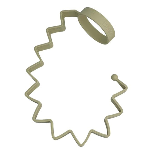 Busy Baby Bottle Bungee - Sippy Cup Strap - Keeps Bottles and Sippy Cups Off The Floor - Food Grade Silicone - Dishwasher Safe (Tan)