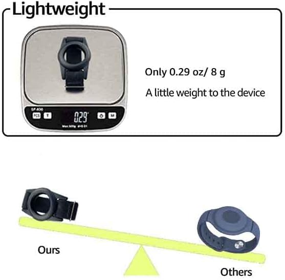 Airtag Bracelet for Kids, AirTag Holder with Adjustable Stretchy Nylon Watch Band, Anti-Lost Apple Air Tag Case Loop for Child, Toddler, Adults, Wallet, AirTag Wristband Kids (Black Pink)