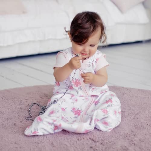 Mama Cheetah Baby Sleep Sack 2.5 TOG, Winter Baby Sleeping Bag with 2-Way Zipper, Organic Cotton Swaddle Transition Wearable Blanket for Boy Girl Infant Toddler, 6-12 Months, 1-Pack