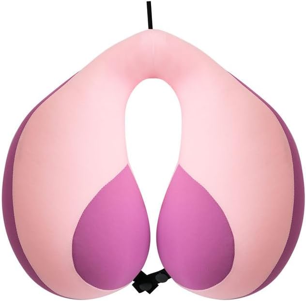 MOOB Toddler Neck Pillow for Carseat & Airplane, Traveling Gifts for Toddler & Children U-Shape Neck Pillows for Kids Light Pink